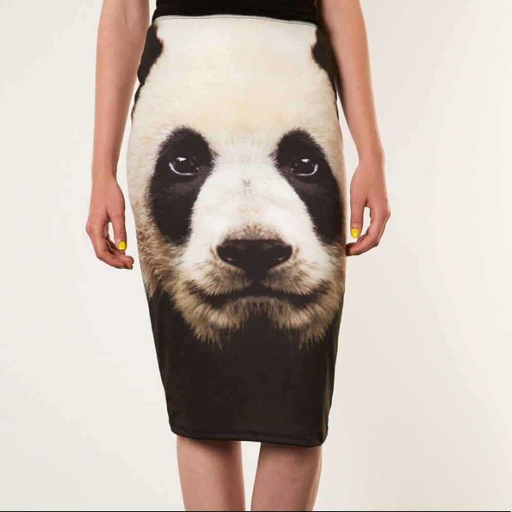 NWOT Topshop Panda Midi Skirt